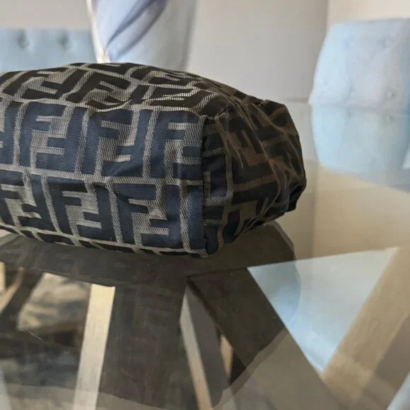 FENDI ZUCCA CANVAS Vintage 1925 Cosmetic Pouch Brown - Picture 8 of 10